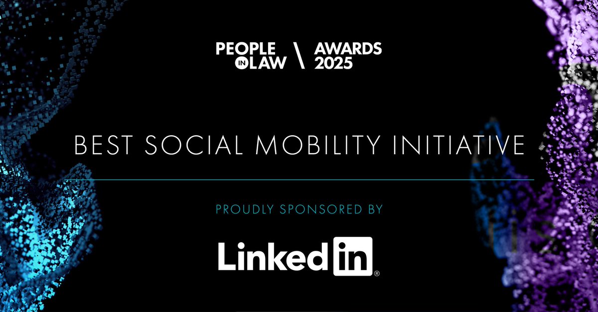 People in Law Awards 2025 (@pilawards) on Twitter photo We’re proud to welcome <a href="/LinkedInUK/">LinkedIn UK</a> as the sponsor of this year’s Best Social Mobility Initiative category at the #PILAwards25!
With just over two weeks to go until the Awards on Thursday 1st May, tables are going fast — now’s the time to secure yours 👉peopleinlawawards.com/peopleinlawawa… We’re proud to welcome <a href="/LinkedInUK/">LinkedIn UK</a> as the sponsor of this year’s Best Social Mobility Initiative category at the #PILAwards25!
With just over two weeks to go until the Awards on Thursday 1st May, tables are going fast — now’s the time to secure yours 👉peopleinlawawards.com/peopleinlawawa…