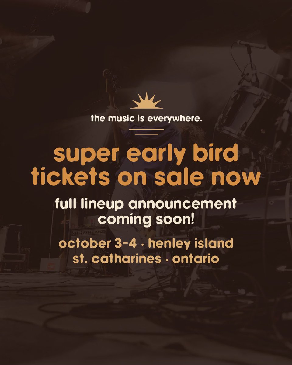 🚨 SUPER EARLY BIRD TICKETS ON SALE 🚨

Full lineup drops soon, but GA Weekend Passes are just $120 right now. Lowest price of the year - don’t sleep!

See you on the island!

Grab yours: tixr.com/e/139928