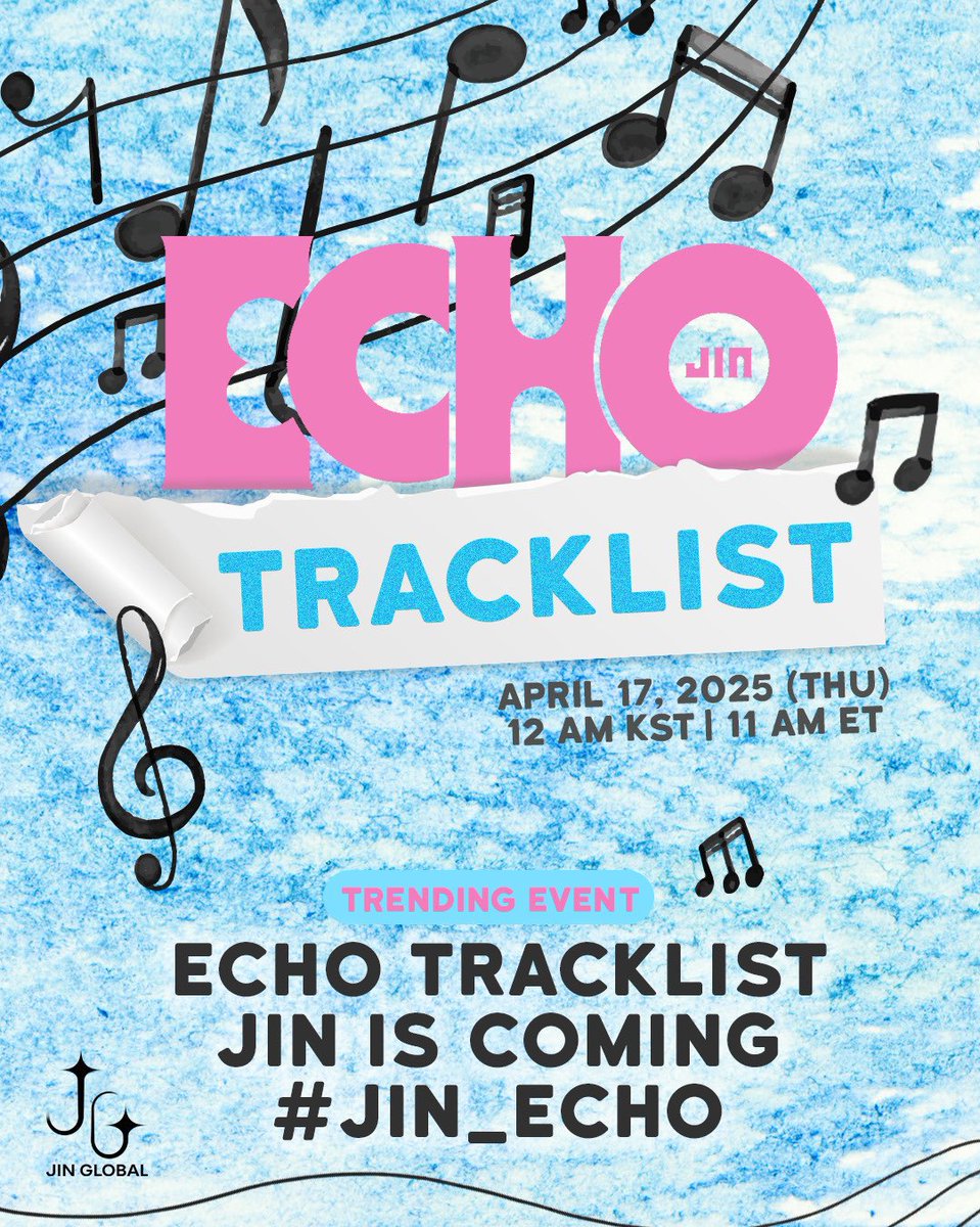 winnttaebear's tweet photo. RT AND REPLY 

ECHO TRACKLIST
JIN IS COMING
#Jin_Echo https://t.co/GNQItx2stF
