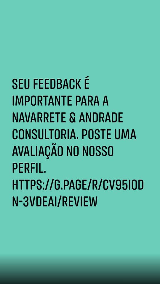 NavarreteAndrad's tweet photo. Deixe seu feedback de nossa empresa. Faça sua avaliação ☑️✅⭐⭐⭐⭐⭐ https://t.co/mHaFVGOQEe
