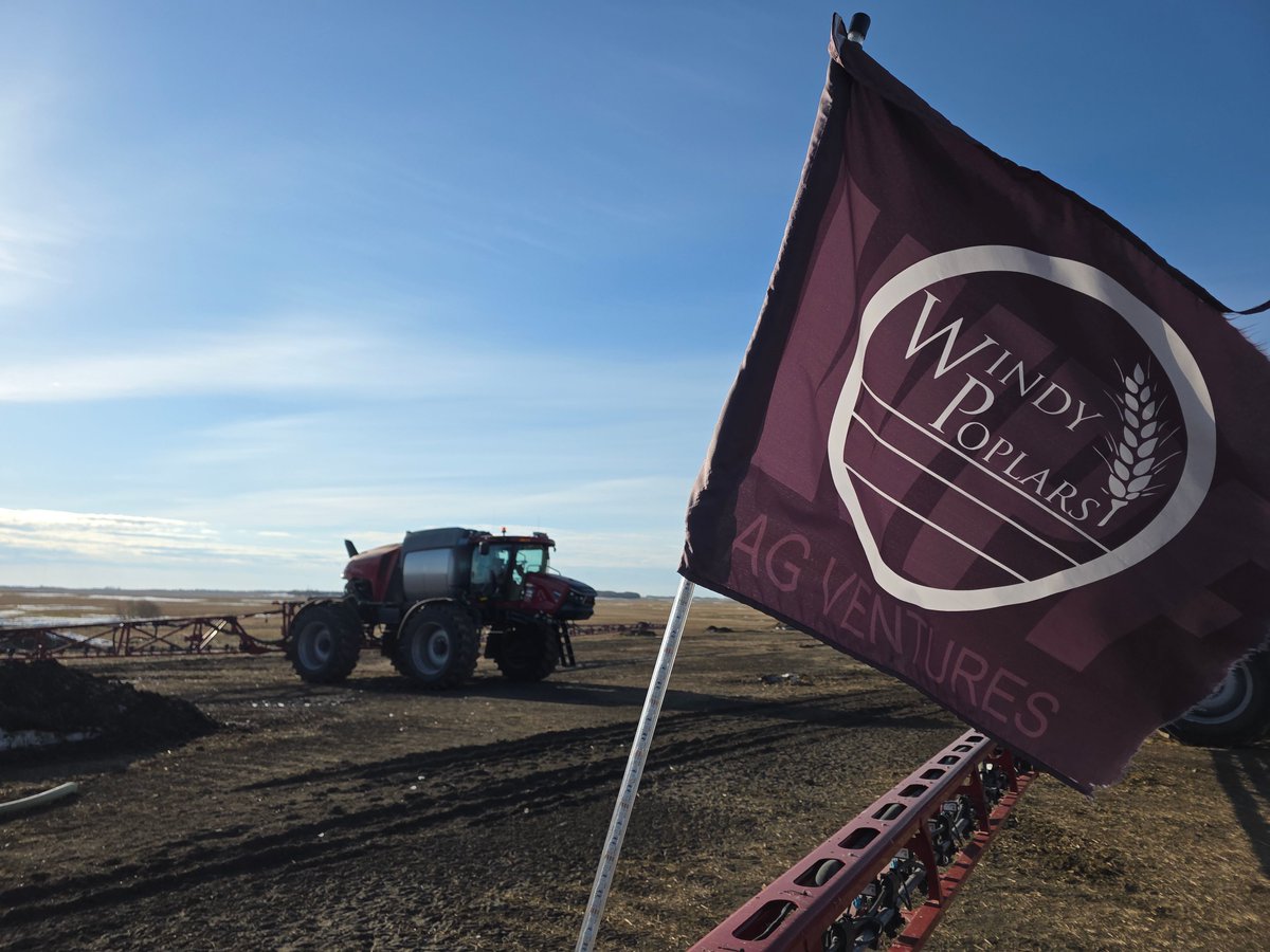 Sprayers are out and getting ready.  No rush with the snow still in the fields.