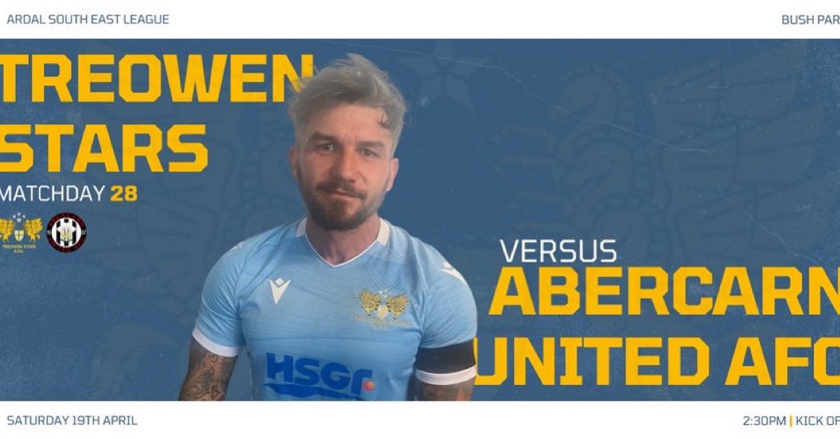 🏠🔜 

Come along and join us this weekend as we welcome Abercarn to Bush Park. 

🏆: Ardal South East, MD28
🆚: <a href="/AbercarnUnited/">Abercarn United AFC</a> 
🏟️: Bush Park 
📍: NP11 4RX
📆: Saturday 19th April
⌚️: 14:30 | Kick Off
🎟️: £5 Adults (£2 Concessions, u16s FREE)

3️⃣ to go…

#Viva ✨