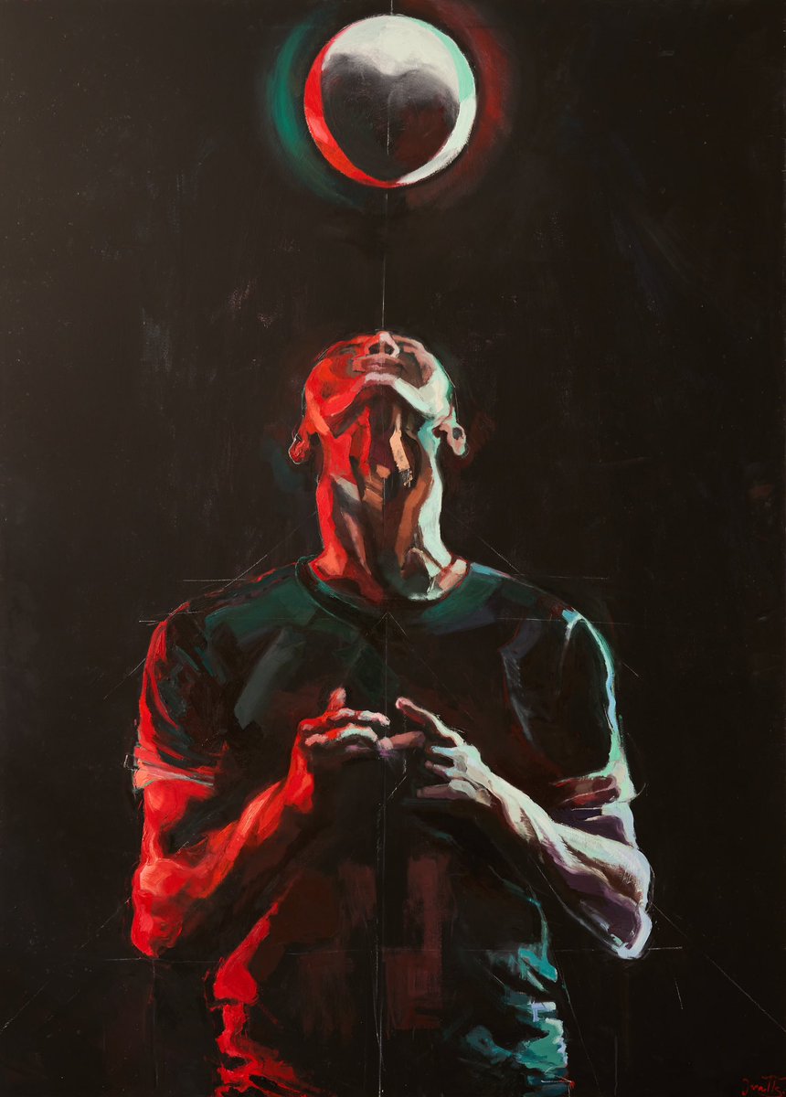 RebeccaIvatts's tweet image. Loving depicting the movement, focus and passion of football in my paintings in collaboration with @JeffAstleFdn