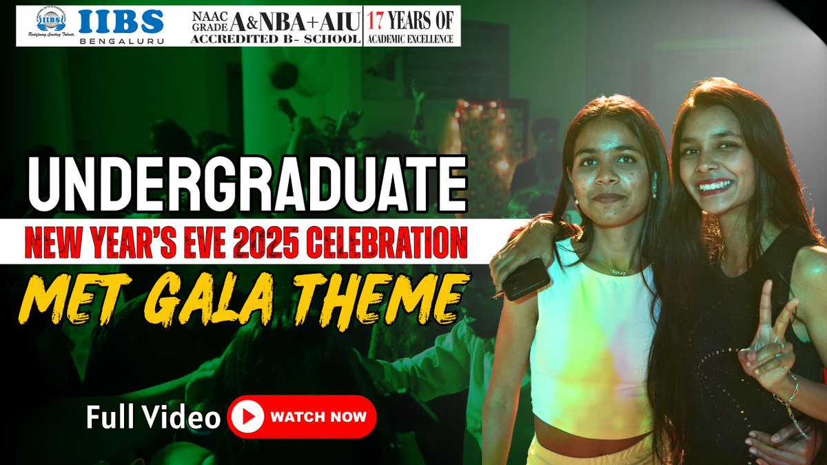 iibsonline's tweet photo. 🎉 UG New Year’s Eve 2025 | A Glamorous MET Gala Night to Remember! | IIBS Bengaluru https://t.co/PbDN7btXbr
#NewYearsEve2025 #METGalaTheme #UGCelebration #CampusLife #IIBS #GlamNight #RedCarpetReady #UndergraduateEvents #NYE2025 https://t.co/9AiTDa0ly1