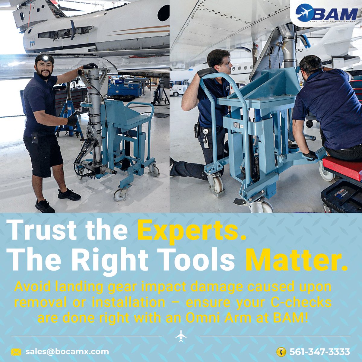 Your aircraft's next maintenance is just a call away.
.
Call us: 561-347-3333
Email: sales@bocamx.com
Learn More: Bocamx.com
.
.
.
#BAM #jets #aircraft #airtravel #aviationindustry #airplane #aviation #Travel #PrivateJet #PrivateAviation #BusinessAviation