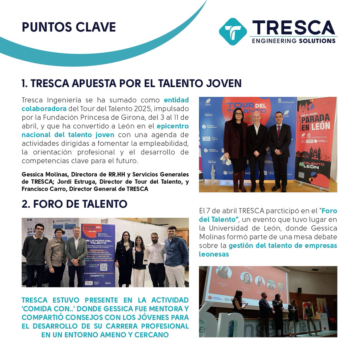 GrupoTresca's tweet photo. 🌟 La semana pasada fue una semana muy especial para #LeónEsp y para TRESCA Ingniería. La ciudad fue el escenario de una nueva parada del #TourDelTalento de la @FPdGi , un evento en el que formamos parte como #EntidadColaboradora. https://t.co/tCm3FaP9iq