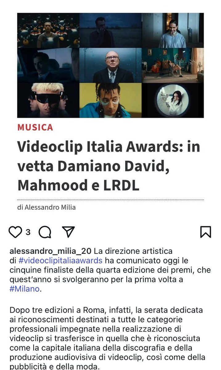 itslilystar's tweet image. Il video di SILVERLINES ha ricevuto il maggior numero di candidature ai Videoclip Italia Awards. 5 Nominations! #damianodavid #silverlines