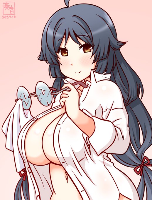 「お役に立てたのなら、良うございました♥ …ふぅ」

#艦これ版真剣お絵描き60分一本勝負_20250416
#平安丸 