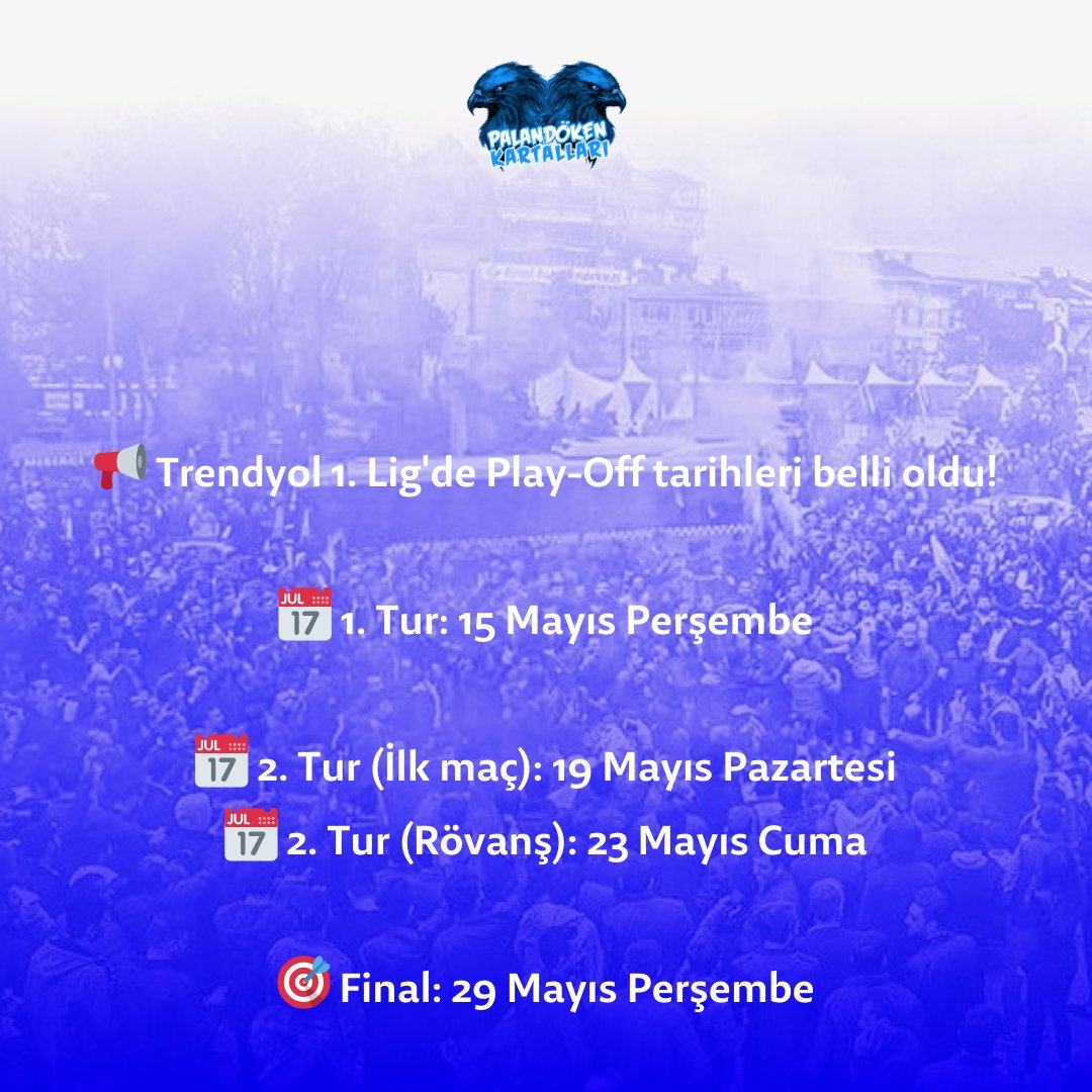 📢 Trendyol 1. Lig'de Play-Off tarihleri belli oldu!

#Erzurumspor