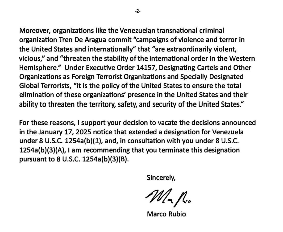 munozoswaldo's tweet photo. Secretario de Estado #MarcoRubio quizás pensó que el contenido de la carta que envió a la Sec. de Seguridad y Defensa en enero 30 nunca se iba a conocer el contenido, la verdad es que le salió mal el cálculo. Hoy al leerla lo mínimo que sentimos es indignación (para no decir la palabra). Suponemos que después de leer esto no se aparecerían jamás a buscar el voto de los venezolanos.