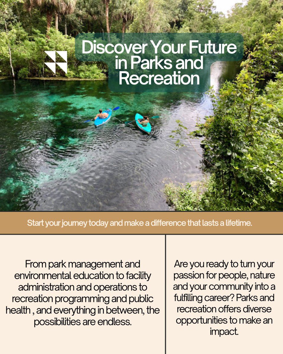 Hey STU Spo-Ad students! Interested in a career that combines leadership, impact &amp; the outdoors?

Watch "Discover Your Future in Parks and Recreation" to explore this rewarding field: nrpa.org/choicecareer/  
#WorkInParksAndRec #AChoiceCareer