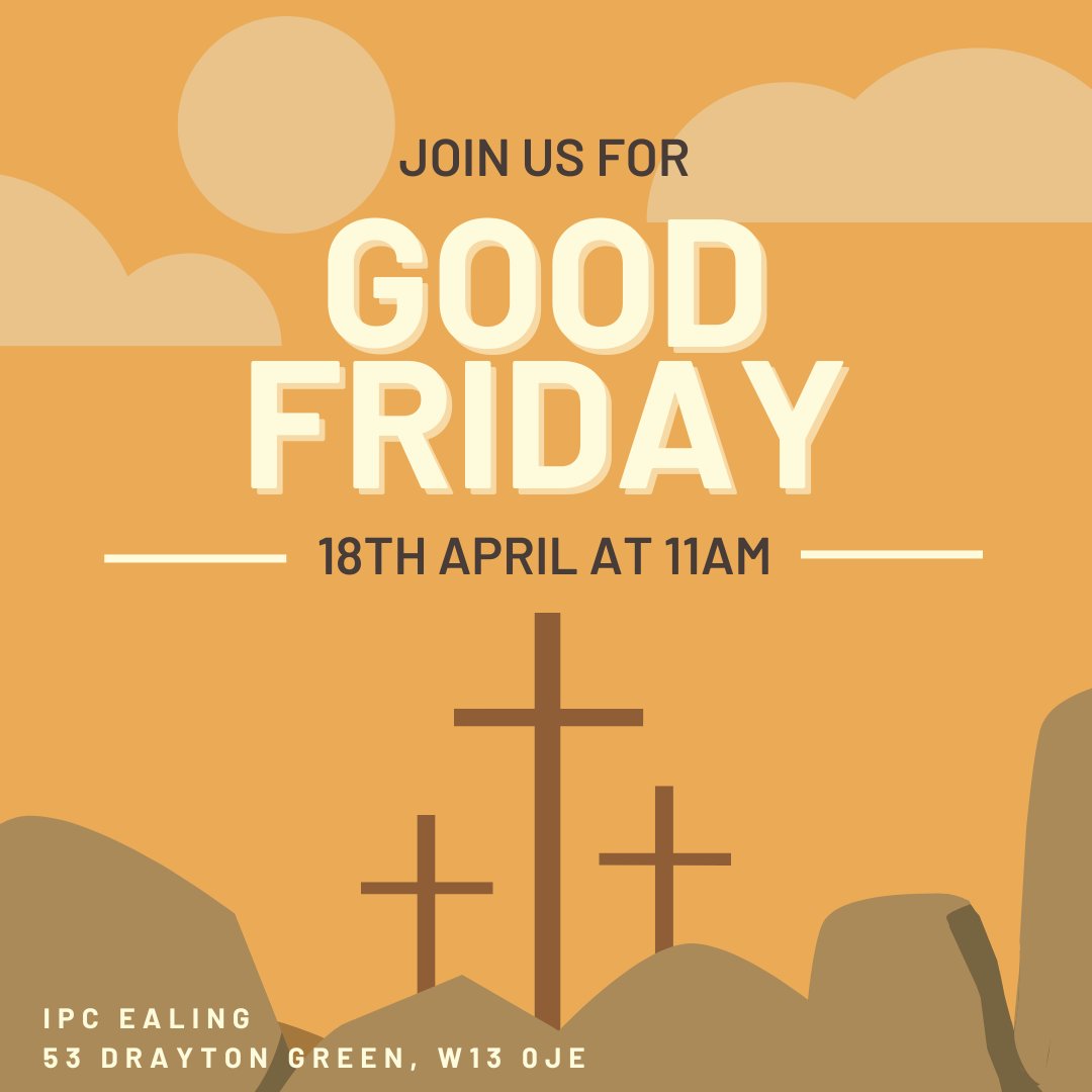 IPC Ealing (@ipcealing) on Twitter photo All are welcome to come along to our Good Friday service at 11 am. We’re pleased to have <a href="/immanuelbrentfd/">Immanuel Brentford</a> & <a href="/GraceChurchW6/">Grace Church Hammersmith</a> joining us. #Ealing #GoodFriday #Easter All are welcome to come along to our Good Friday service at 11 am. We’re pleased to have <a href="/immanuelbrentfd/">Immanuel Brentford</a> & <a href="/GraceChurchW6/">Grace Church Hammersmith</a> joining us. #Ealing #GoodFriday #Easter