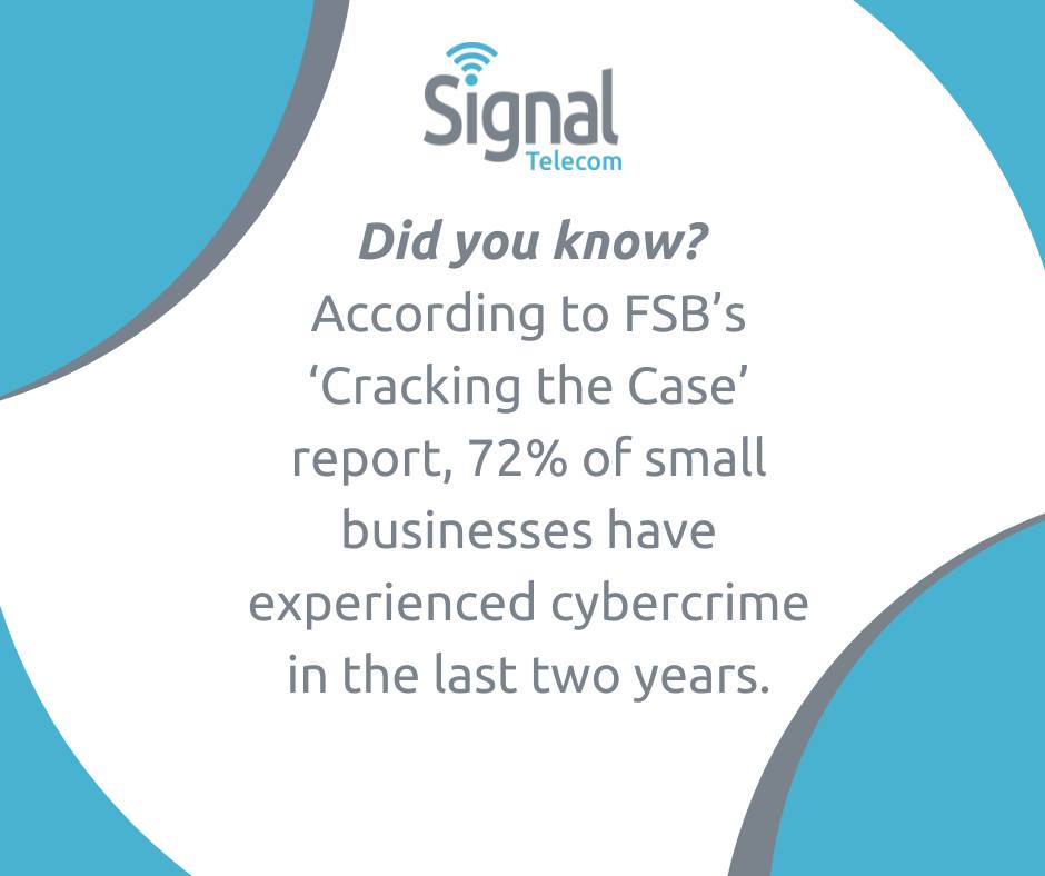 signal_telecom's tweet photo. Worrying statistics from Federation of Small Businesses' 'Cracking the Case' report.

If you are concerned about cybersecurity get in touch with our friendly team on 01748 835599 or info@signaltelecom.co.uk

#SignalTelecom #CyberSecurity #CybersecurityStats #CybersecurityData https://t.co/GSPb1fYsnZ