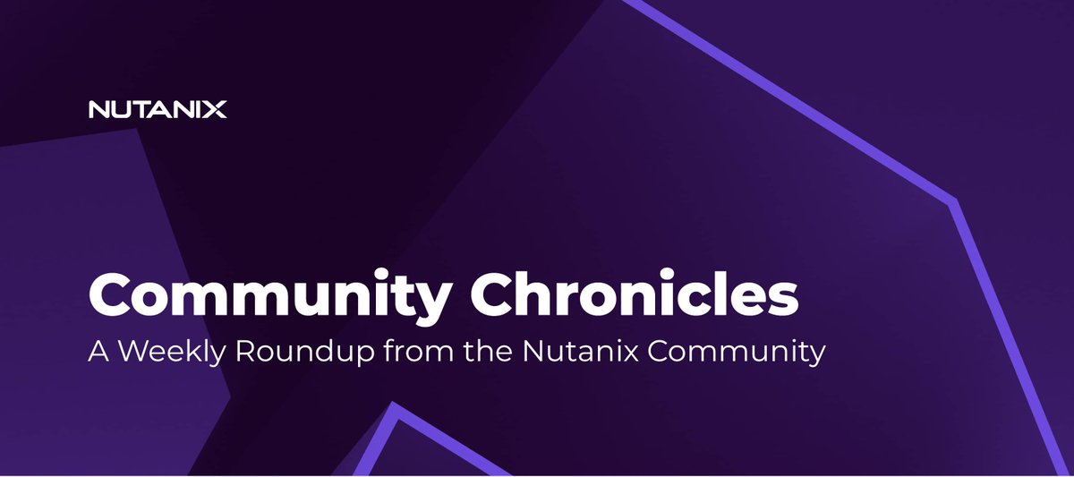 NutanixNation's tweet photo. ๐ Missed what happened in the Nutanix community this week?
Weโve got you covered.
Check out the latest Community Chronicles โ your weekly roundup of insights, debates & tech gems.
๐ Start reading โ https://t.co/7Ihb2ND8qy
#NutanixCommunity #vCommunity #TechTogether #NTC https://t.co/lHFV5so28Z