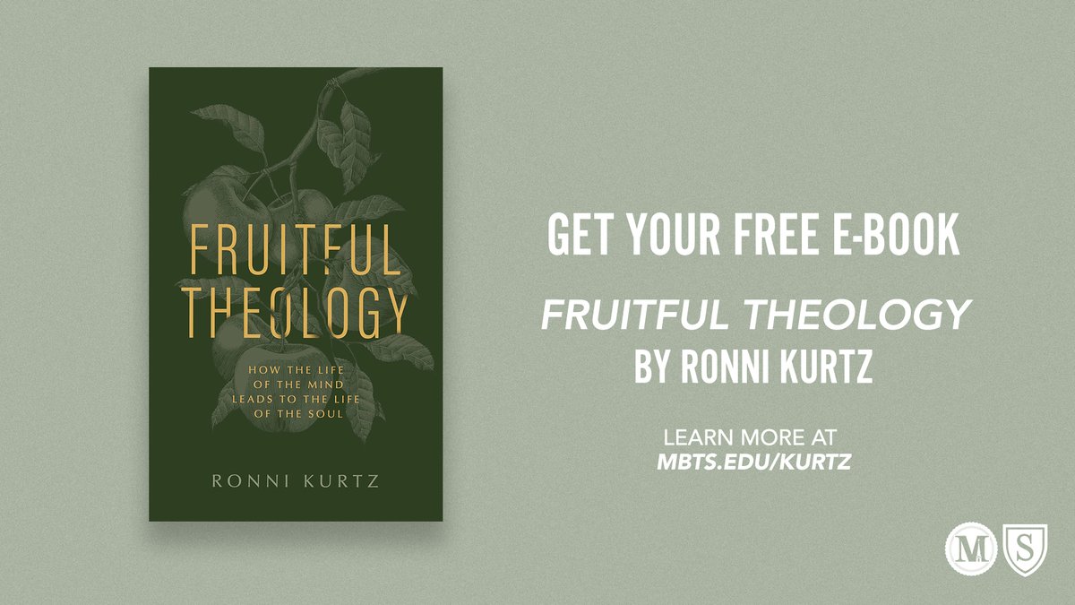 MBTS's tweet photo. To celebrate the addition of Dr. @RonniKurtz to MBTS faculty, we're giving away a free e-book copy of his book "Fruitful Theology"! 

Download for FREE at https://t.co/cHAGKK3JD1 https://t.co/0nfo7mBTKu