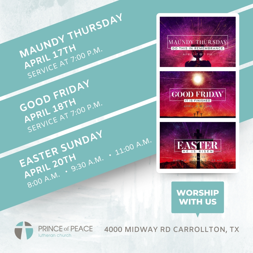 POPLCTX's tweet photo. Easter is glorious, but His journey began long before the sunrise on the empty tomb. Come worship with us on Maundy Thursday tomorrow, on Good Friday, and on Easter Sunday as we remember His love, His sacrifice, and His victory.

#poplctx #HeLeadsWeFollow #HolyWeek https://t.co/AaNLxLBjGC