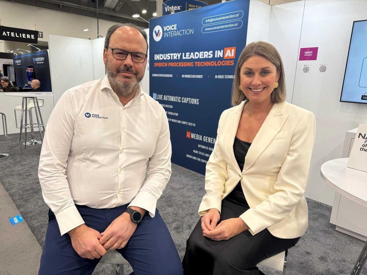 🎥 Just out from NAB Show 2025!

In this interview with InBroadcast, our CEO shares how our award-winning AI solutions are helping broadcasters enhance accessibility, expand multilingual reach, and unlock smarter content repurposing. 

Watch here 👉 lnkd.in/eTQ7zpyJ