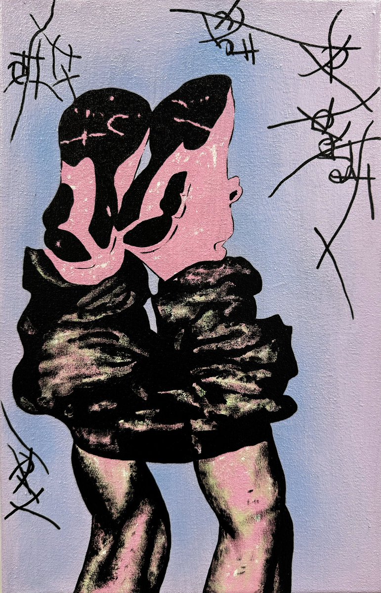 murt_burner's tweet photo. “WATERMELON” IS A JUICY SNAPSHOT OF MODERN MANHOOD—LEGS OUT, PANTS DOWN, EGO UP. IT’S NOT ABOUT SEX OR FRUIT. IT’S THAT STUPIDLY HUMAN MOMENT WHERE CONFIDENCE CRASHES INTO COMIC SANS REALITY. FUNNY, SAD, PINK, AND STILL WEIRDLY HOT.

#metexpressionism #murtburner #art #artist https://t.co/zkmpPnqiFe