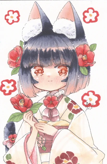 フレームレス① #Flower_Flower展3 #1日1絵ちま 