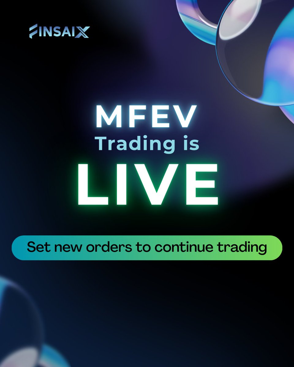 FinsaiX's tweet photo. 🚨 MFEV trading is now LIVE on FinsaiX!
For a smoother and more efficient experience, we’ve cleared all expired pending orders. ✅
Set your new orders and continue trading with confidence.
#MFEV #FinsaiX https://t.co/r1BHOj1DBj
