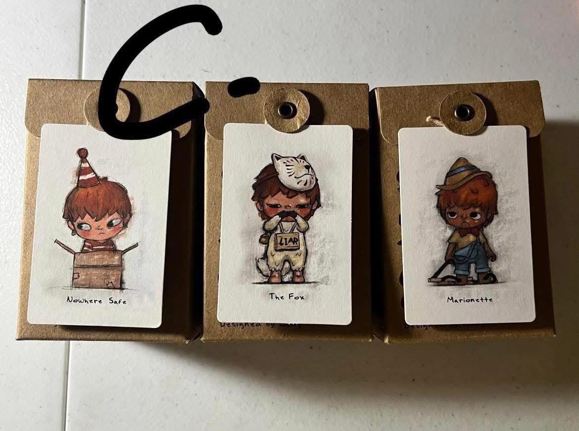 woorence's tweet photo. wts lfb ph (willing to sell) 

2,400 — SET ONLY❗️(can look for kahati)
Patience (has paint chip, see photo below) - 700
Nowhere safe - 650
Fox - 600
Marionette - 450

mod: j&amp;t or meet up
location: dagupan, pangasinan https://t.co/mre0txqlwR