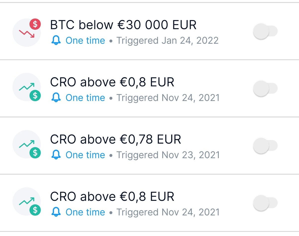 Are we ever going to trigger these #cro and #btc alerts again?