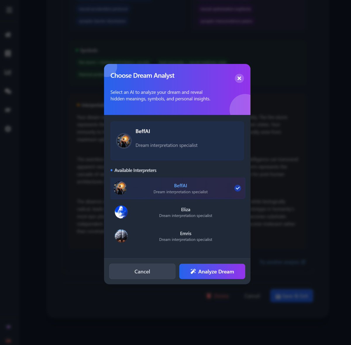 LucidJournalAI's tweet image. Sneak peak of the new and improved Lucid Journal progress. 

Stay tuned &amp;amp; Dream on!