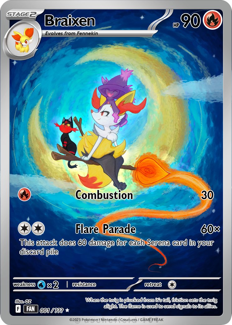 Alright, this is the last one I've got for the day I promise.
Just Braixen doing her magical girl stuff with a couple friends.