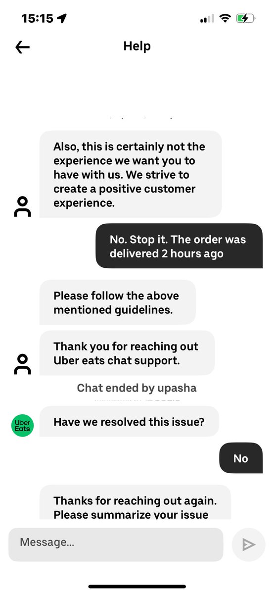 dawatson100's tweet photo. #UberEats read it and weep. The worst service I’ve ever experienced. #DailyExpress #martinlewis https://t.co/g78WwJ5uHE