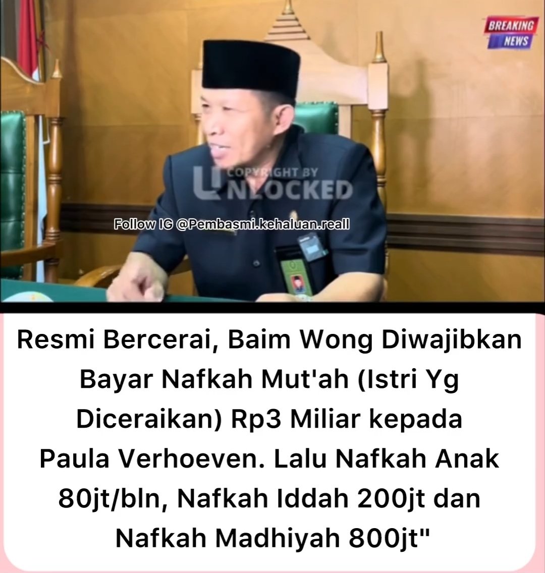 Wowww ternyata di keputusan pengadilan Paula Verhoeven terbukti selingkuh?? gak nyangka banget der..