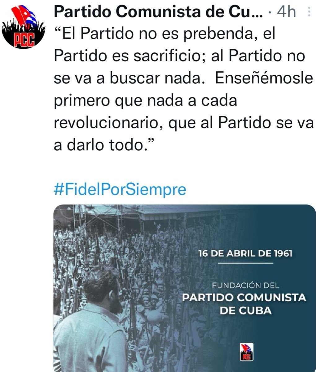 LastreRodriguez's tweet photo. El Es la #Vanguardia de la @SociedadCubana, Es la #Vanguardia del @Pueblo. https://t.co/vqqOe5thZq