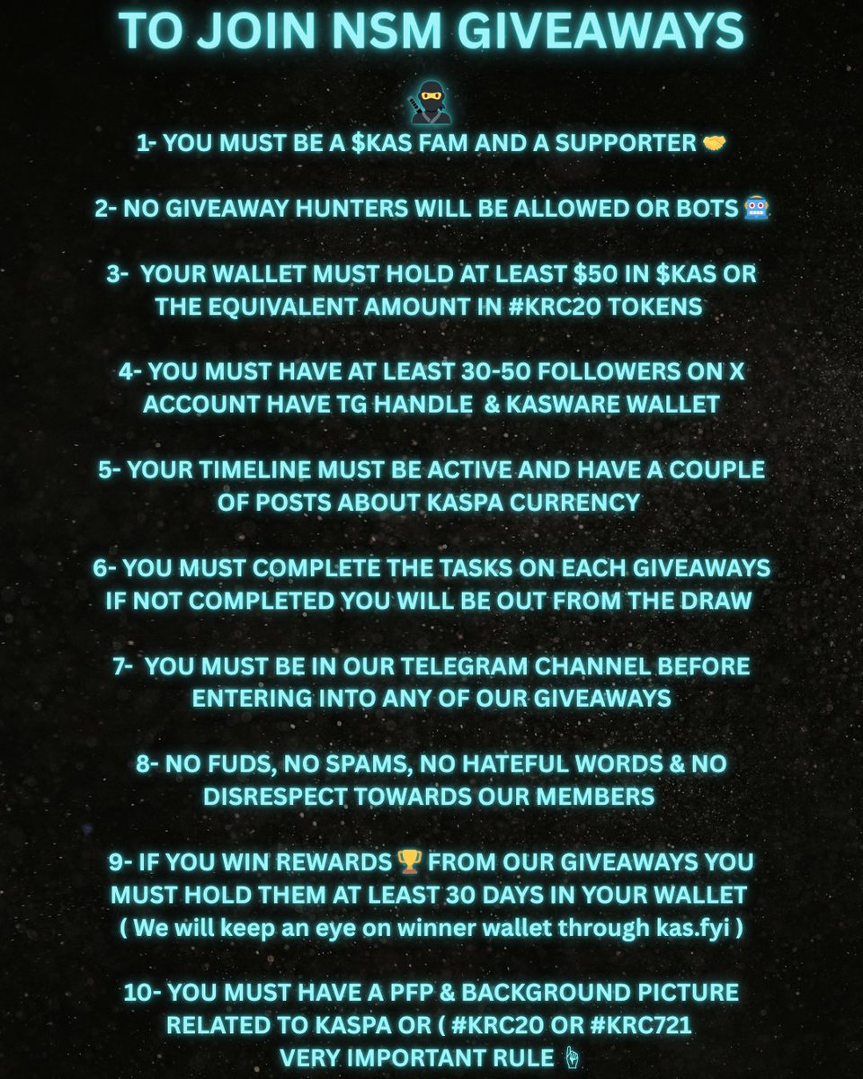 🚨 MASSIVE GIVEAWAY ALERT 🚨  

Join TG to enter into giveaways - t.me/+LjE29TZp-1FlM…

Must follow these projects and join their TG's to enter - 
<a href="/DedSaiyans/">DedSaiyans</a> <a href="/KrexToken/">KREX Token 𐤊</a> @kasgoths <a href="/kaseionkas/">Kasei Collection</a> 

Tasks are simple just follow the rules you will be fine 🤝

✅ Like, Repost &amp;