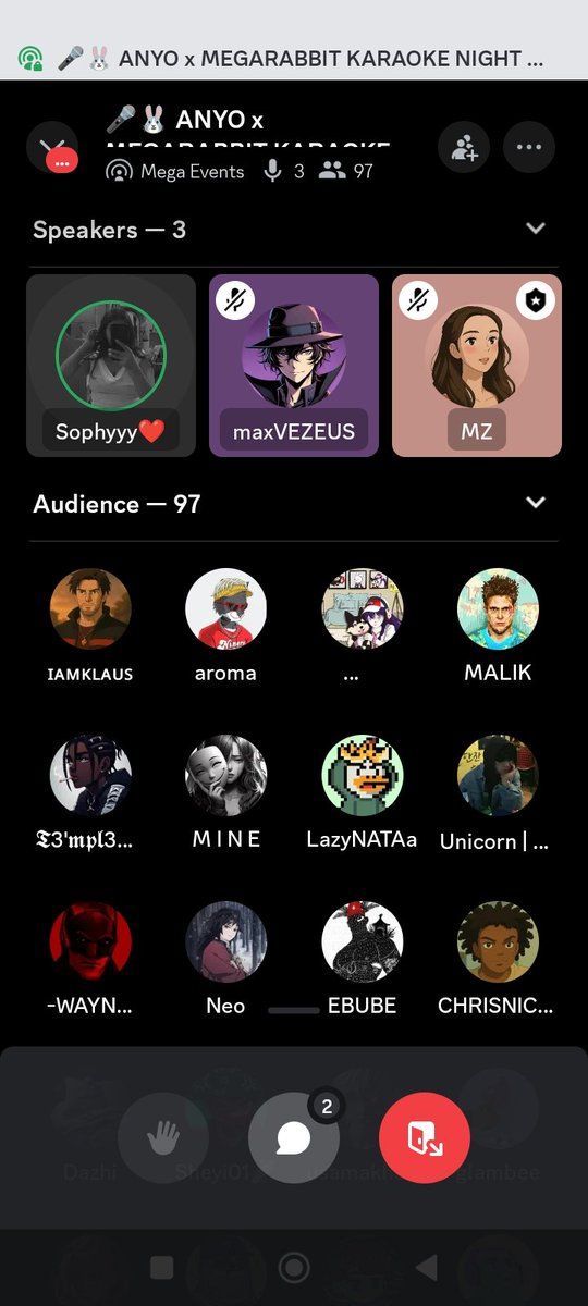emeraldhos85040's tweet photo. Music is like a food to the soul๐ค๐ค
Still ongoing live at megahungry karaoke @MegaRabbitNFT @ANYO_nft
#megahungry https://t.co/6zxddZjuNu