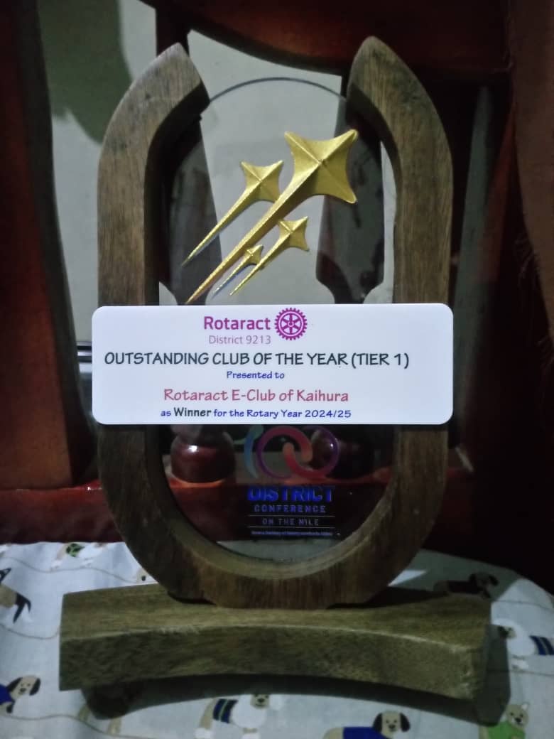 rotaractKaihura's tweet photo. One Great year of Service 
Four Distinguished awards
A great moment to celebrate 
Thank you to all members of the Rotaract club of Kaihura 🙏🙏
#CommunityserviceAward
#ProfessionalandLeadershipDevtAward
#RotaractInteractAward
#Cluboftheyear2024_2025
#Kaihuratotheworld https://t.co/TMUfuU11F9