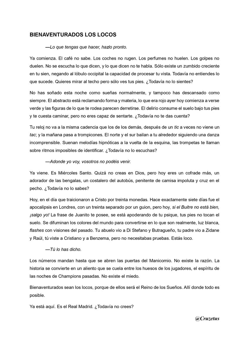 Cruzetus's tweet photo. ¿Todavía no crees en el Real Madrid? https://t.co/UCQrS9bKki