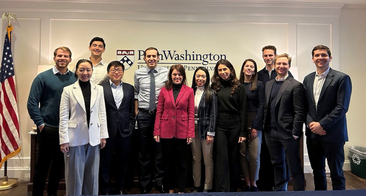 PHILLY X WASHINGTON: This week, a brilliant group of <a href="/Wharton/">The Wharton School</a>/<a href="/LauderInstitute/">The Lauder Institute</a> students focusing on geopolitics and leadership joined <a href="/EUintheUS/">European Union in the U.S.</a> Senior Officer Vassilis Coutifaris for a discussion on EU-U.S. relations and economic security. Thank you, <a href="/Penn/">Penn</a>! <a href="/whartonmagazine/">Wharton Magazine</a>