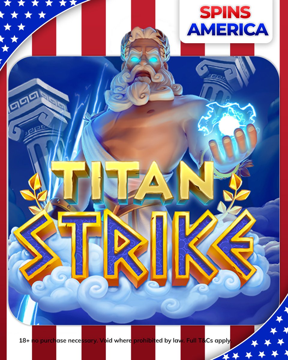 SpinsAmerica's tweet image. ⚡Grab your daily bonus and jump into
Titan Strike – where the action’s massive and the fun
never quits! 💥
Unleash the power, beat the odds and keep the good
times rollin’. 🎮🔥
-&amp;gt; spinsamerica.com
#spinsamerica #sweepstakegames