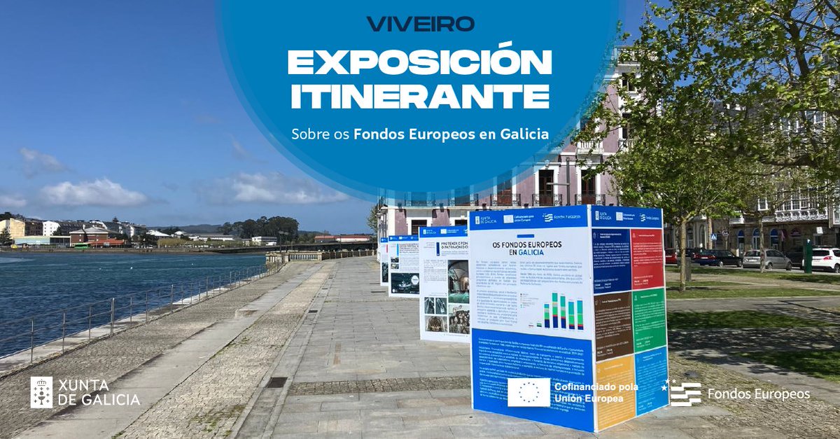 📍 A exposición itinerante sobre os #FondosEuropeos estará en Viveiro ata o 24 de abril

➡️ Achégate a coñecer información sobre proxectos que impulsan a sostibilidade, melloran a saúde das persoas ou alentan novas oportunidades de negocio