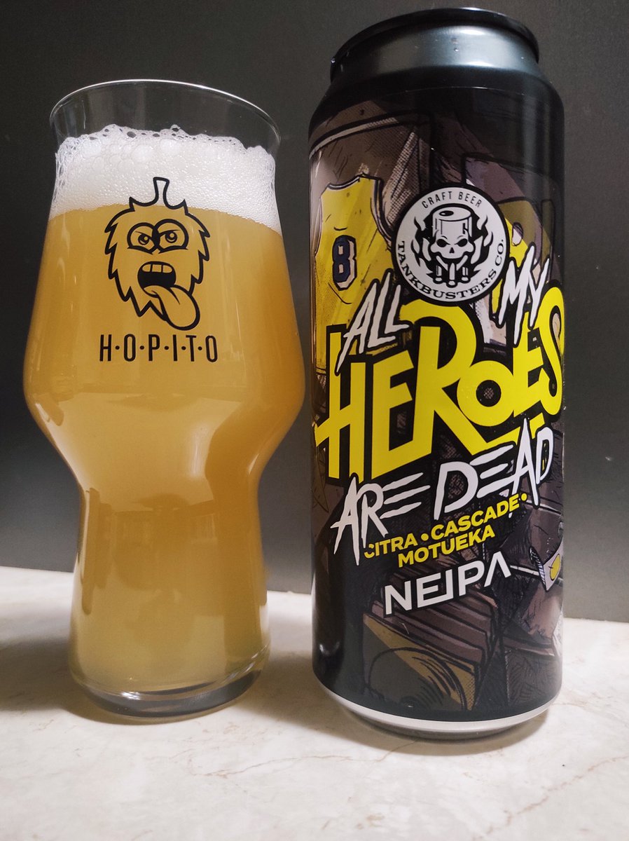 BojanowskiMarek's tweet photo. #651
πΊ All My Heroes Are Dead
π΅π± TankBusters
Session NEIPA
Alk. 5.8%
Ekst.wag. 16.0
3.5/5
#craftbeer #polishbeer #NEIPA #session #piwokraftowe #browar #TankBusters #beergeak #beerpics #wroclaw https://t.co/tlY8W265vi