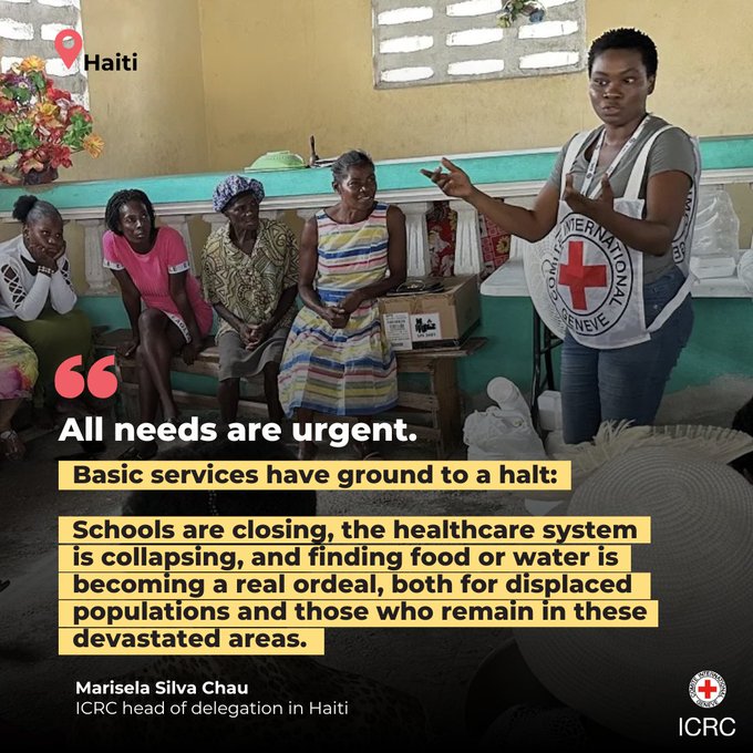 Haiti | Life in the violence-hit areas of Port-au-Prince is unbearable: constant fear, unmet basic needs, no access to healthcare or education &amp; constant threat of recruitment, or stigma. Urgent, coordinated action is needed to protect the vulnerable: ms.spr.ly/6019qLYv3