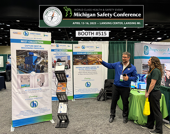 HASTINGSAir's tweet photo. Hastings is here at the Michigan Safety Conference – stop by booth #515! Talk with Allen Mejan or Dave Marsh about safer, smarter air filtration solutions for your facility. From dust collection and weld fume extraction to mist and exhaust fume control, we’re here to help. Learn how the IVEC On-Demand system improves safety, boosts efficiency, and supports sustainability—all while cutting energy costs.
Let’s make your facility cleaner, safer, and more cost-effective. Questions? Call 262.364.0500.
https://t.co/VvsGoeHBQ1
#MichiganSafetyConference #hastingsairenergy #workplacesafety #cleanairondemand