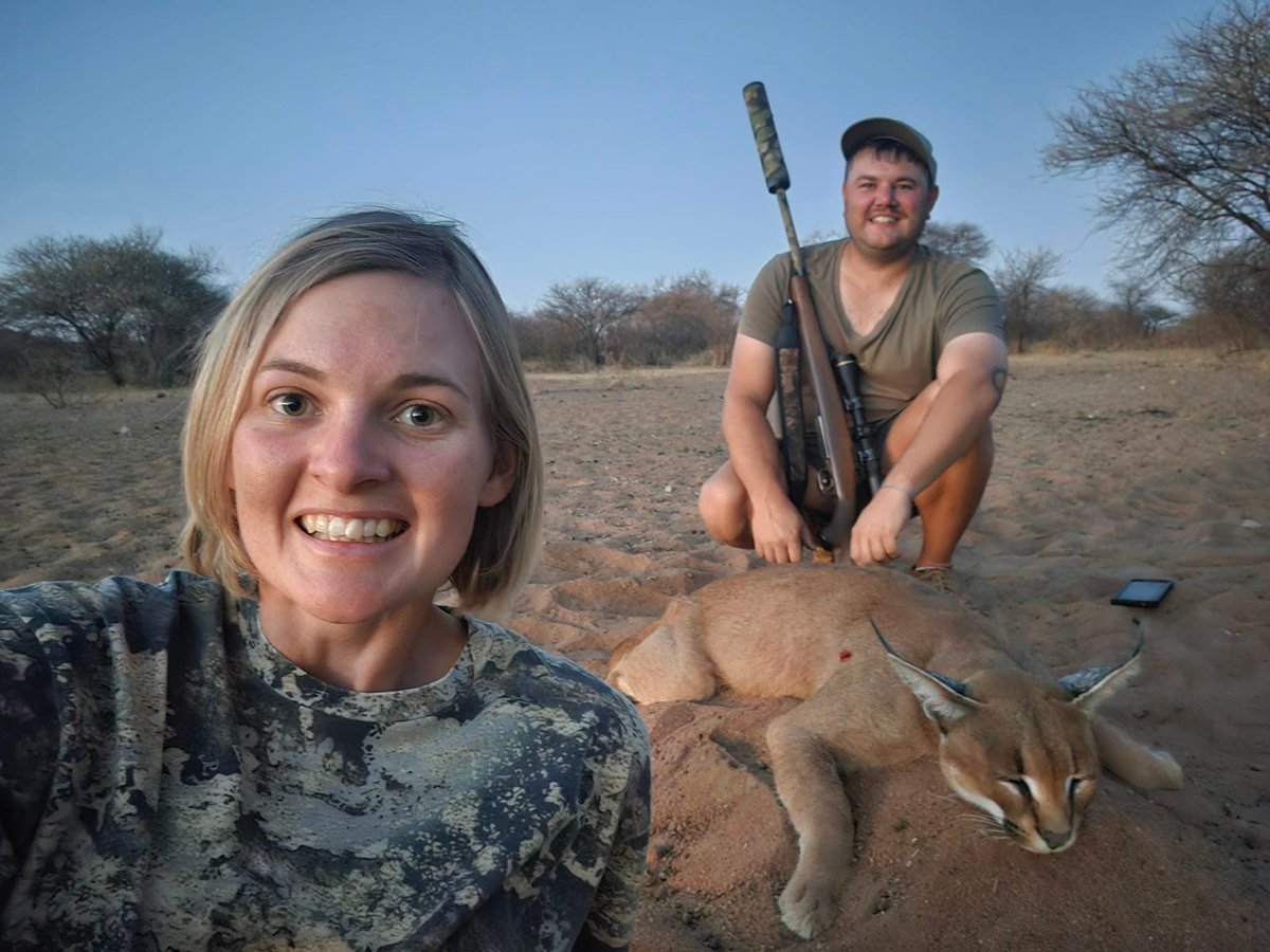 Xpose Trophy Hunting (@xposetrophyhunt) on Twitter photo Deon & Aldine Kruis are married, professional hunters in SA & they kill together. The smiles say how much they enjoy it. 2 Psychos that deserve each other. 🤬
#BanTrophyHunting RT
<a href="/SARA2001NOOR/">Sara✌️💙🍉peaceFOReveryone</a> <a href="/Angelux1111/">Angel</a> <a href="/DidiFrench/">Di Dee Ⓥ 🇦🇺 🇺🇦 🌻 🌊</a> <a href="/Lin11W/">🌱🌹❤️ Anonymous for the voiceless ❤️🌹🌱</a> <a href="/Protect_Wldlife/">PROTECT ALL WILDLIFE</a> <a href="/PhaedraXTeddy/">Phaedra</a> <a href="/rickygervais/">Ricky Gervais</a> Deon & Aldine Kruis are married, professional hunters in SA & they kill together. The smiles say how much they enjoy it. 2 Psychos that deserve each other. 🤬
#BanTrophyHunting RT
<a href="/SARA2001NOOR/">Sara✌️💙🍉peaceFOReveryone</a> <a href="/Angelux1111/">Angel</a> <a href="/DidiFrench/">Di Dee Ⓥ 🇦🇺 🇺🇦 🌻 🌊</a> <a href="/Lin11W/">🌱🌹❤️ Anonymous for the voiceless ❤️🌹🌱</a> <a href="/Protect_Wldlife/">PROTECT ALL WILDLIFE</a> <a href="/PhaedraXTeddy/">Phaedra</a> <a href="/rickygervais/">Ricky Gervais</a>