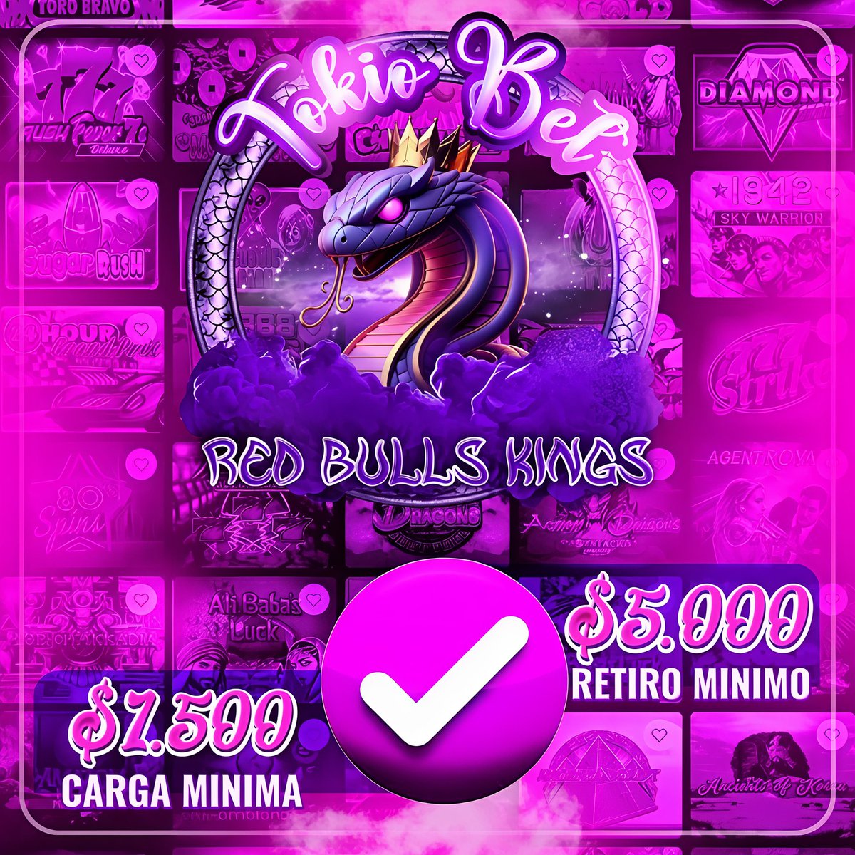 wa.me/5491171468290
🩷🐍 Gio Bet    🩷 
                              🐍BANCA LIBRE
🐍SIN LÍMITES NI RESTRICCIÓNES 
                              🐍 PAGOS LAS 24HS
🩷TODO HABILITADO🩷
💎RED BULLS KINGS