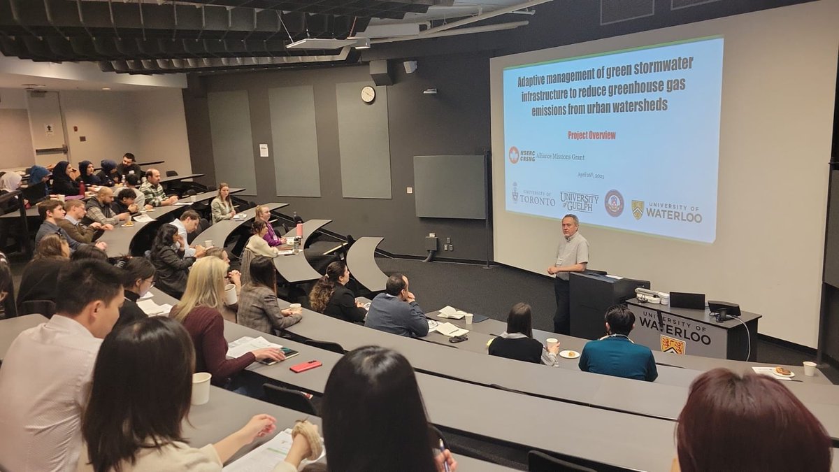 Ecohydrology Research Group (@uw_ecohydrology) on Twitter photo We’re just getting started with the 2nd Project Meeting for our <a href="/NSERC_CRSNG/">NSERC / CRSNG</a> Alliance project on adaptive green stormwater infrastructure. Looking forward to a day of great discussions and collaboration!
<a href="/UofT/">University of Toronto</a> <a href="/uofg/">University of Guelph</a> <a href="/UWaterloo/">University of Waterloo</a> <a href="/WaterlooSci/">Waterloo Science</a> <a href="/water_institute/">the Water Institute</a> We’re just getting started with the 2nd Project Meeting for our <a href="/NSERC_CRSNG/">NSERC / CRSNG</a> Alliance project on adaptive green stormwater infrastructure. Looking forward to a day of great discussions and collaboration!
<a href="/UofT/">University of Toronto</a> <a href="/uofg/">University of Guelph</a> <a href="/UWaterloo/">University of Waterloo</a> <a href="/WaterlooSci/">Waterloo Science</a> <a href="/water_institute/">the Water Institute</a>