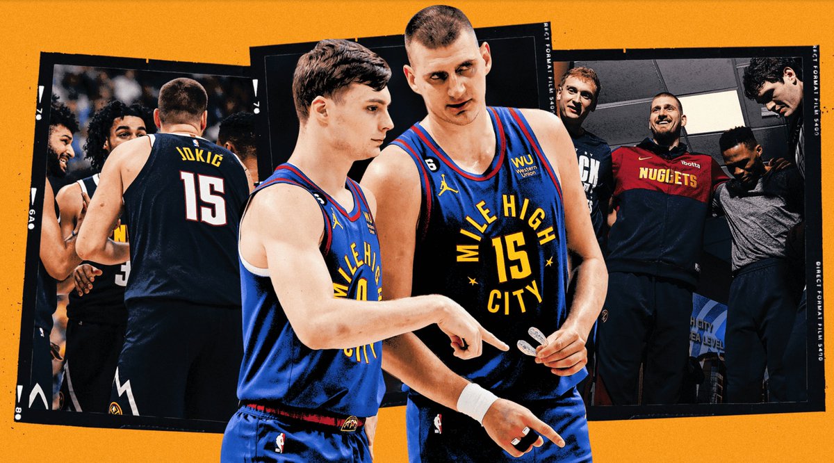 FredKatz's tweet image. Christian Braun is better than ever, but ask him about it and you'll receive one consistent message.
"The credit doesn’t go to me," he says.
Story on the Nikola Jokić effect and how a three-time MVP is not just boosting but also teaching his teammates: nytimes.com/athletic/62768…