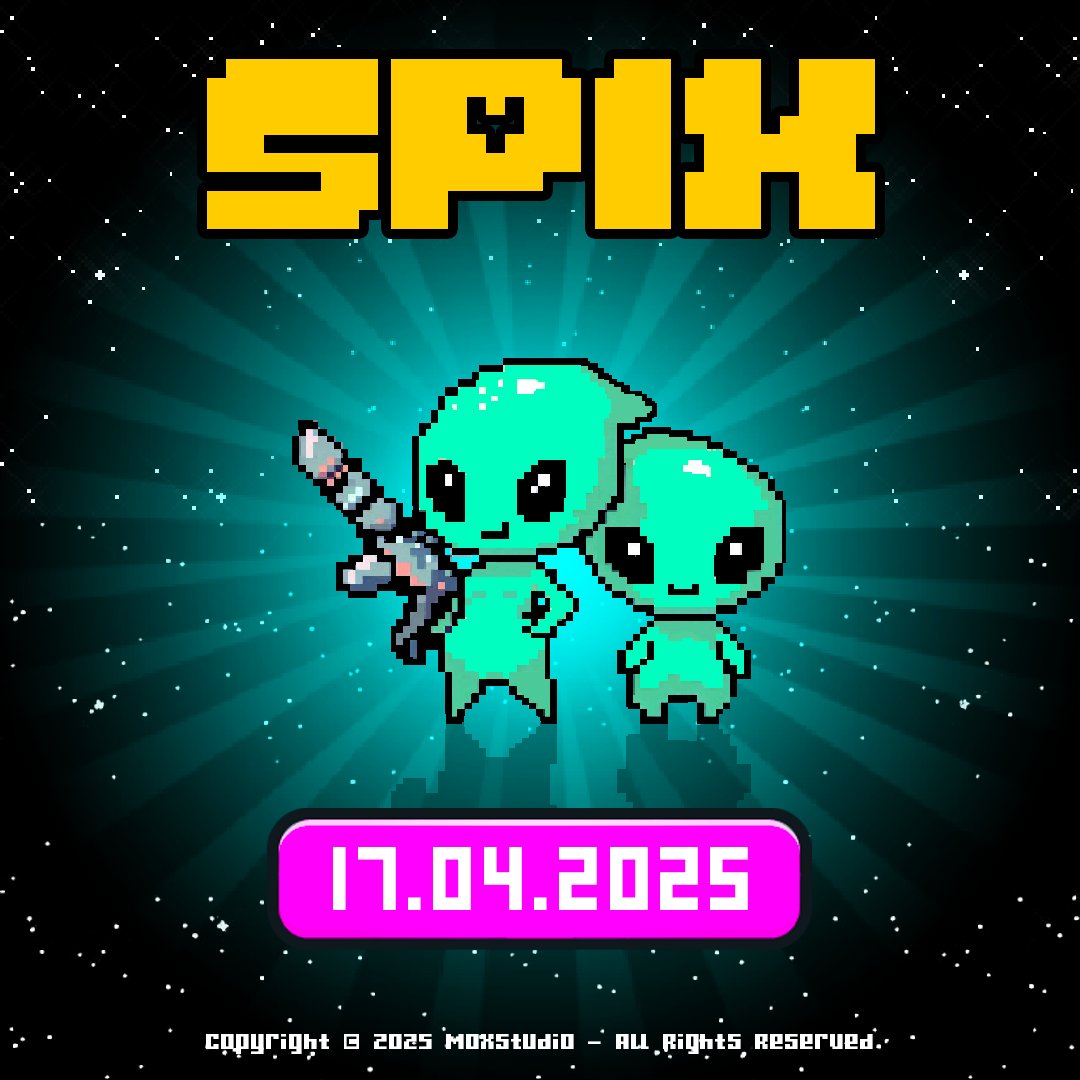 NEW GAME "SPIX" COMING TOMORROW! 

Are you ready for a Space Adventure in pixel art?  
Fight tough enemies, survive endless rounds and climb the leaderboard.  Tune in tomorrow for the telegram launch-exclusive event and $MOX  rewards! 

LET'S CONQUER SPACE!