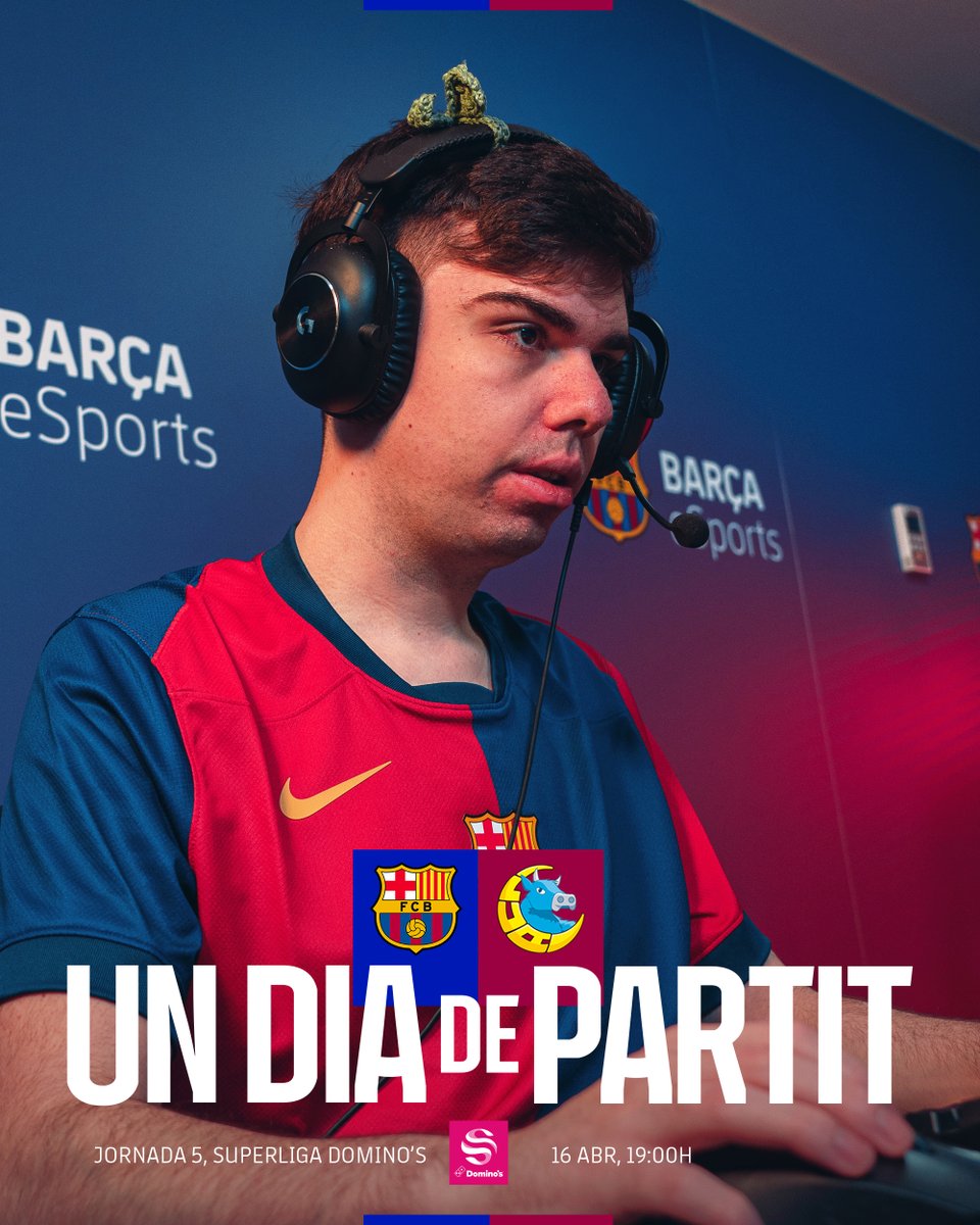 Barça eSports 🎮 (@fcbesports) on Twitter photo 🫡UN DIA DE PARTIT🫡
Prohibit fallar. Som-hi! 🔥
🆚<a href="/LUAGaming_/">LUA Gaming</a> | #SuperligaDominos
⏰19:00
📺twitch.tv/FCBarcelona | twitch.tv/LVPes 🫡UN DIA DE PARTIT🫡
Prohibit fallar. Som-hi! 🔥
🆚<a href="/LUAGaming_/">LUA Gaming</a> | #SuperligaDominos
⏰19:00
📺twitch.tv/FCBarcelona | twitch.tv/LVPes