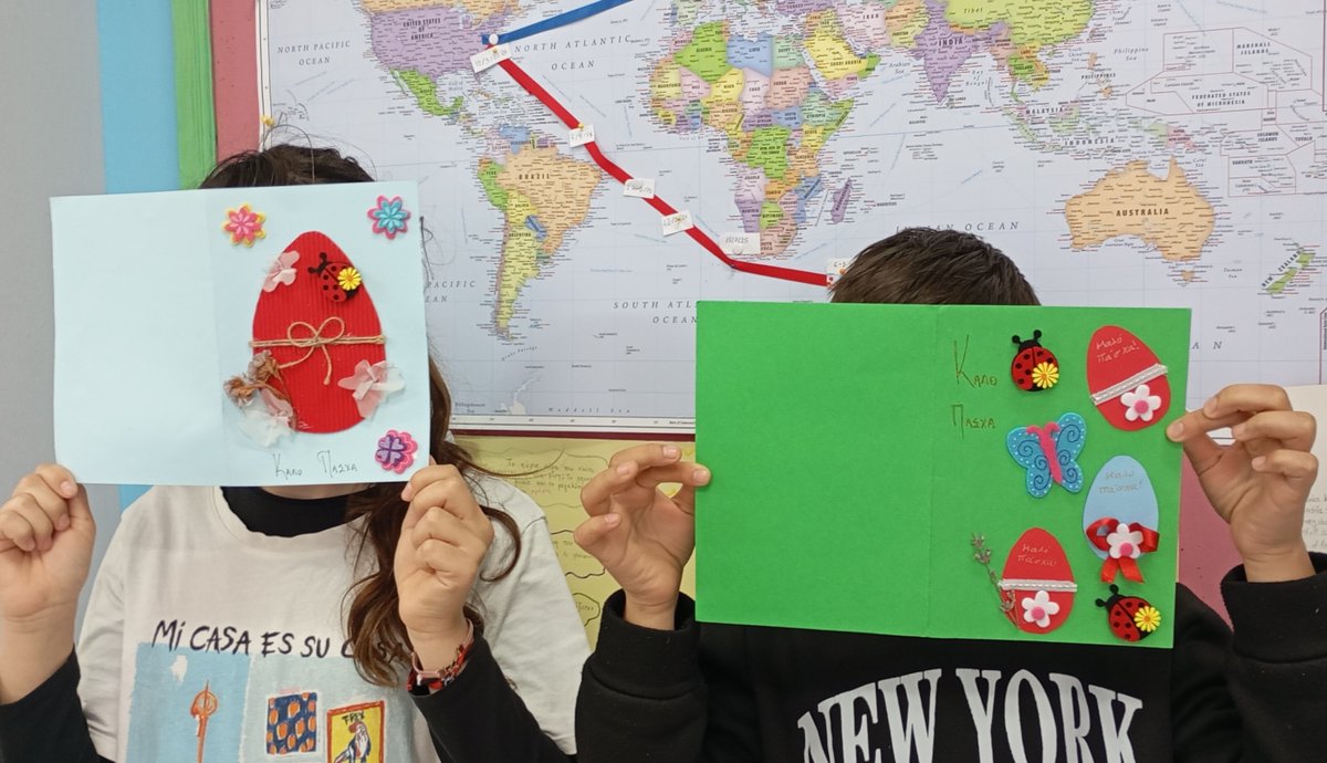 CapitalShip's tweet photo. Wishing a joyful Easter to all! These beautiful cards were created by students from the 2nd Primary School of Artemis (Athens, Greece) for the crew of M/T 'Akrisios', through the "Adopt A Ship" program, which are sailing during this festive season away from their families! https://t.co/TxvkFcrcvE