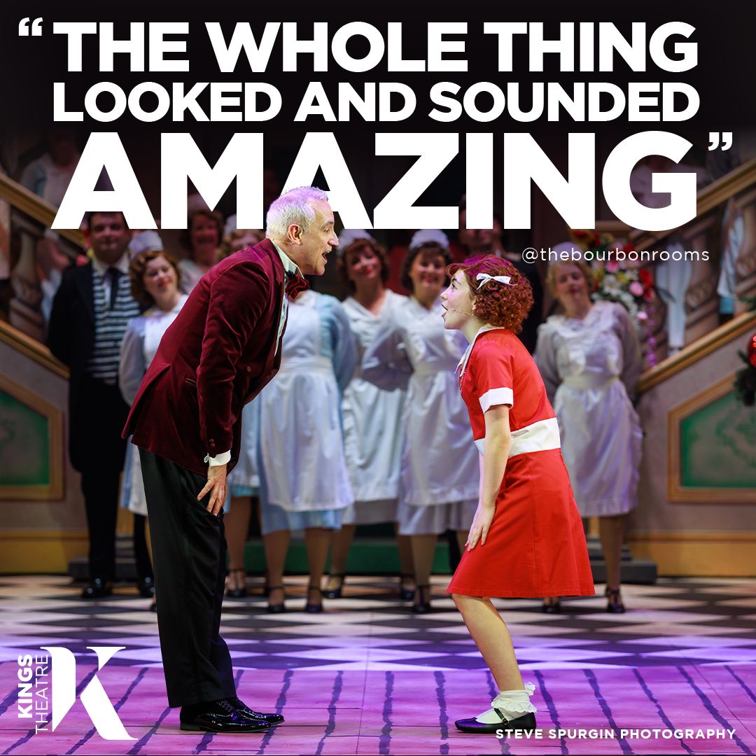 📰 The Annie Reviews are in! 📰 
"The whole thing looked and sounded amazing" - thebourbonrooms
Read the review here ➡️ buff.ly/lDBrw3d 

📅 Here at The Kings until Sun 20 Apr!
🎟️ Book your tickets here ➡️ buff.ly/s6jgL6r