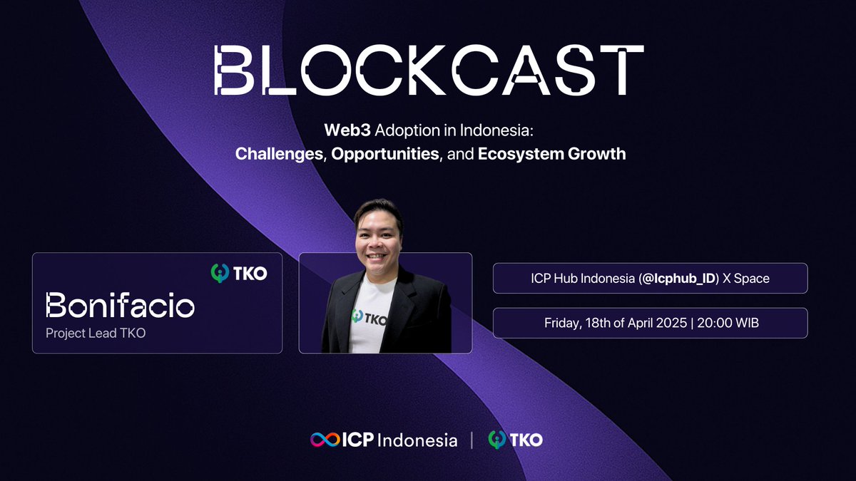 What’s really going on with Web3 in Indonesia?
What’s holding it back, where’s the alpha, and how do we unlock the next level?

Pull up for a special Blockcast with Bonifacio, Project Lead at <a href="/tokotoken_id/">TKO Toko Token</a>. We’re breaking down the real challenges, untapped opportunities, and how